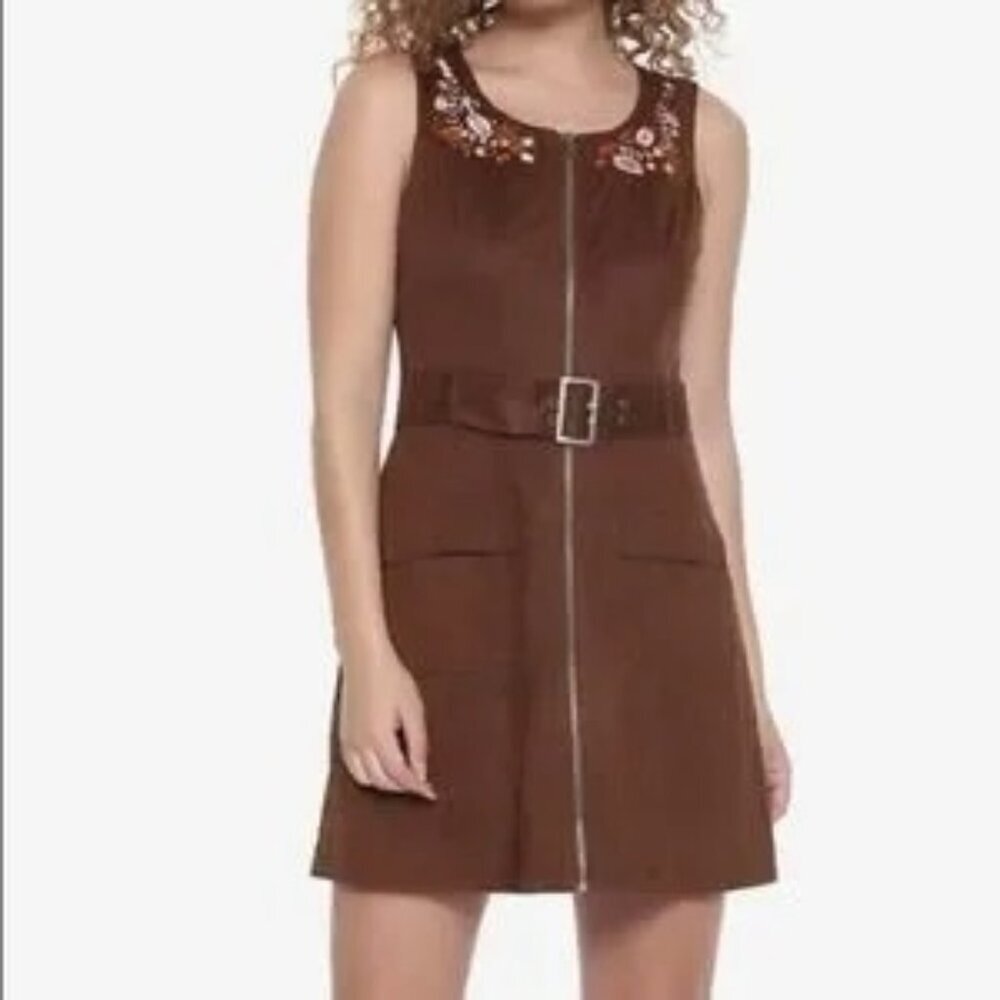 Y Star Wars Her Universe Han Solo Suede Zipper Mini Dress Costume